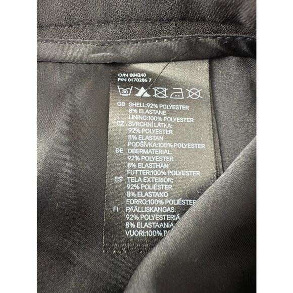 H&M Size 10 Colorblock Casual Stretch Mini A Line Skirt Navy Black Zip - Picture 7 of 9